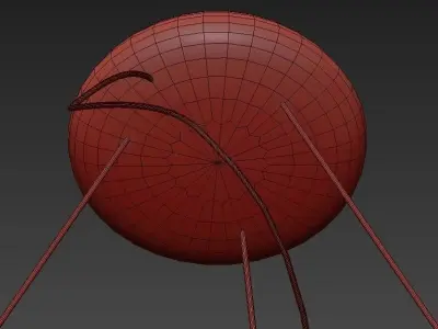 SATURN pendant light with circular shape 3D model