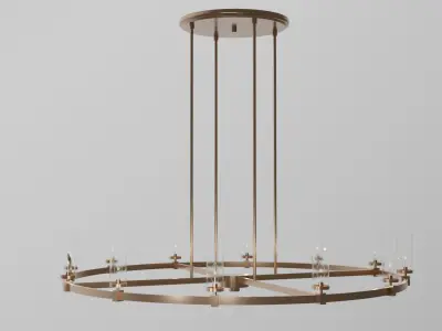 Modern Hanging Chandelier Minimalist 3D model