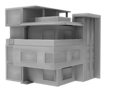 FREE model single-family house - low-poly Free 3D model