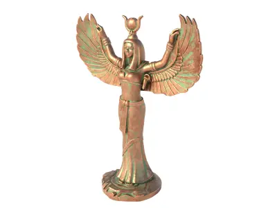 Egyptian goddess isis Low-poly 3D model