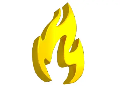 Fire Symbol v3 012 Low-poly 3D model