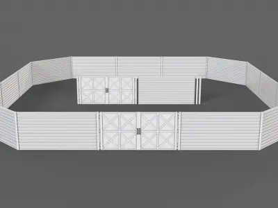 PBR Gate and Fence 3D Model Pack