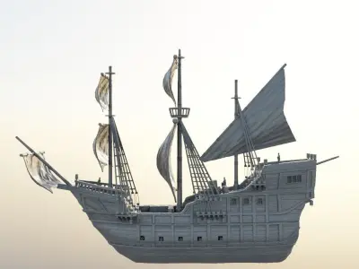 Merchant Ship Tabletop Terrain 28 mm 3D print model