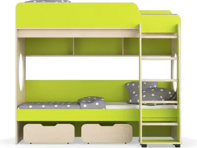 Legenda K07 with LP04 childrens modular bed 3D model