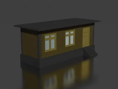city house low-poly Low-poly 3D model purchase