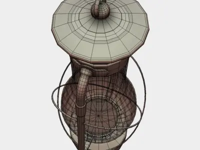 Hurricane Lantern - Storm Lamp Low-poly 3D model