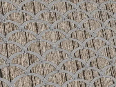 White Metal Iron Guard PBR Seamless Texture