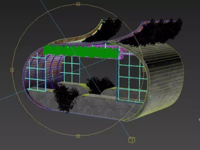 Outdoor booth 3D model