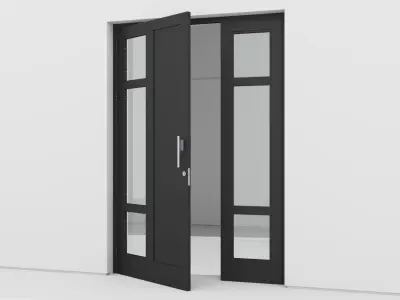 Aluminium door 43 3D model