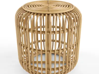 Meja - Rattan Side Table 3D model