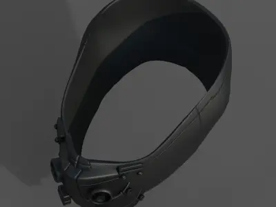 Gas mask respirator scifi futuristic 3d  Low-poly 3D model