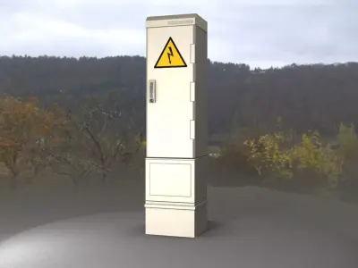Electrical Distribution Cabinet 59 Low-poly 3D model