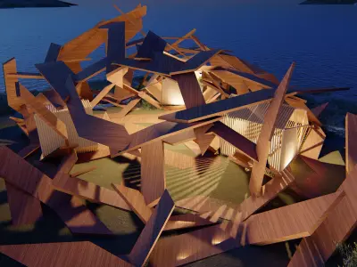 Shell Near Lake 3D model