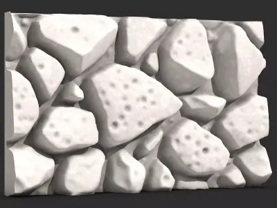 Jagged Cliff Wall Structural Asset 3D print model