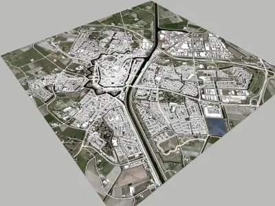 Cityscape Middelburg Netherlands 3D model