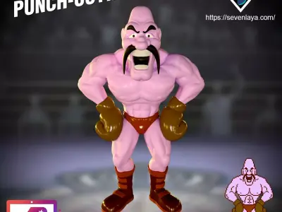 Machoman and Soda Popinski from Mike Tyson Punch Out 3D print model