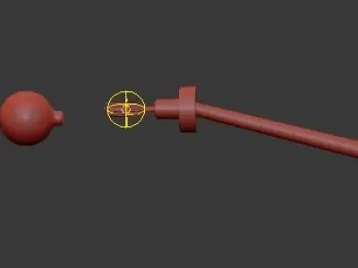 Thalia chandelier Blue glass 15 3D model