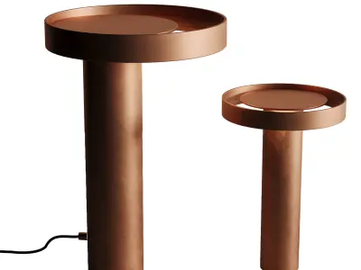 Circle Table light Low-poly 3D model