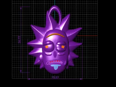 rick pendant 3D print model