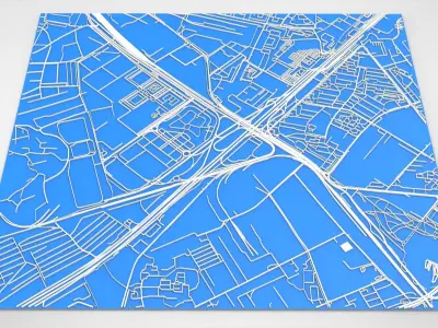 Streets and roads Lyubertsy Moscow region  3D model