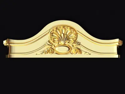 Central decor ornament for furniture 3D model