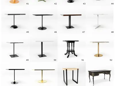 Tables Pack - 100 Models Low-poly 3D model