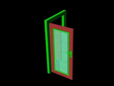 3d modelling door wood 3D model