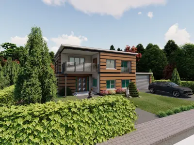 3D Villa Family House 3D model