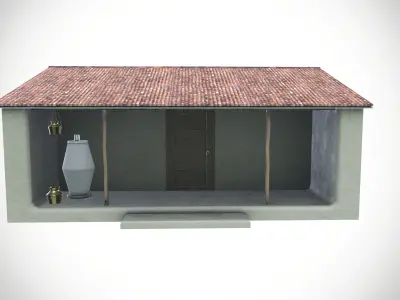 Mud Village House Low-poly 3D model