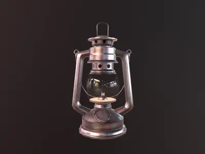 Metal Lantern Low-poly 3D model
