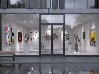 Interior Scene 05 - Art Gallery 3D model