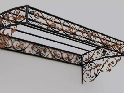 Wrought iron frame 3D model