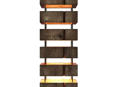 Wooden lamp Art History 3D model