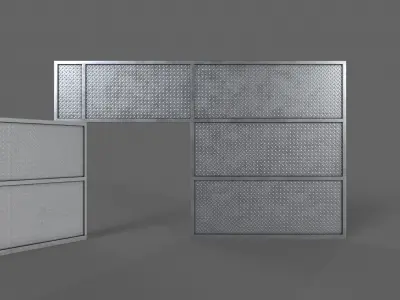 PBR Door Prison Cell 4 Low-poly 3D model