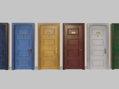 Doors option 3 Low-poly 3D model