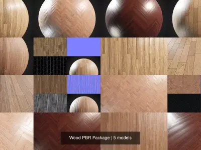 Wood PBR Package Texture