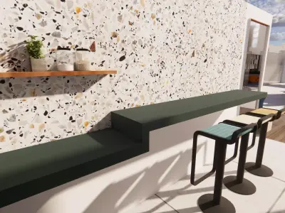 modern office interior design-  3D model