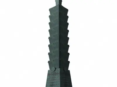 Low Poly Taipei 101 3D model