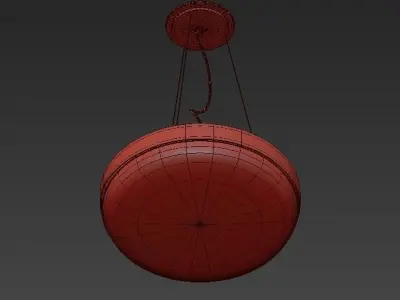 LOOLA pendant light with brass finish and glass 3D model