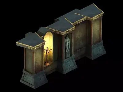 Underground Palace - Palace Wall 02 3D model