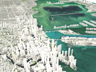 City Miami Florida USA cityscape 3D model