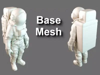 Astronaut SPACESUIT Base Mesh 3D model