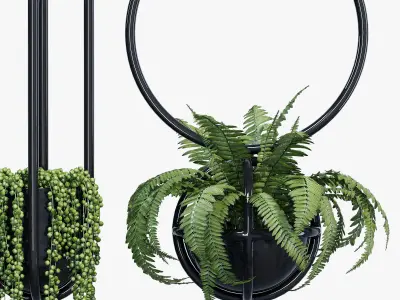 Blumen set of hanging planters 3D model