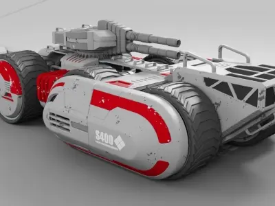 Sci-Fi Military Vehicle 3D model from CGTrader