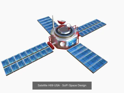 10 Satellite H Collection - SciFi Space Design 3D Model Pack