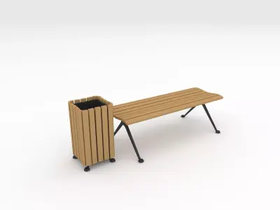 Bench Park 45 3D model