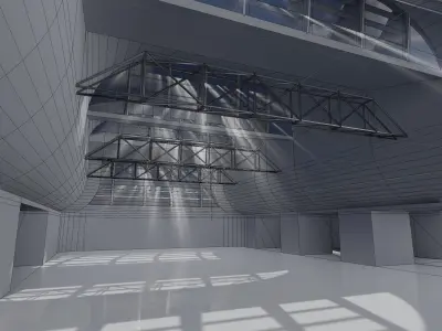 Futuristic Architectural Dome Interior 3D model