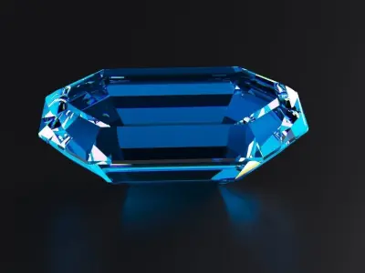 Emerald diamond 3D model