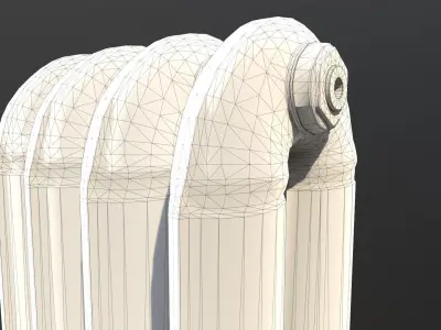 Rusty radiator Low-poly 3D model