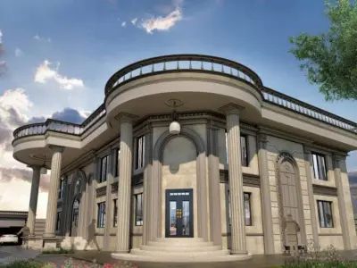 Classical Mansion Villa Project A107 SketchUp DWG PDF 3D model